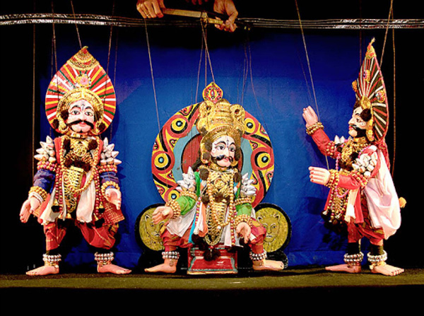 Yakshagana Bomallattam, a string puppetry show breathing life into ancient tales from Manglore and Kasargod. Part of Moksha Stories travel experience
