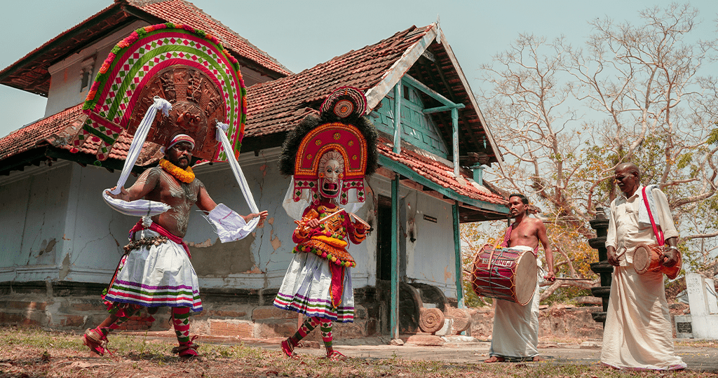 Poothan & Thira performance conducted by Moksha Stories.