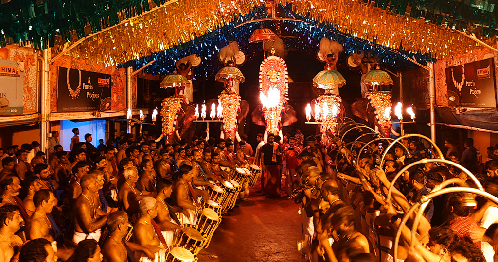 Most of the pooram festivals in Kerala happen during summer.